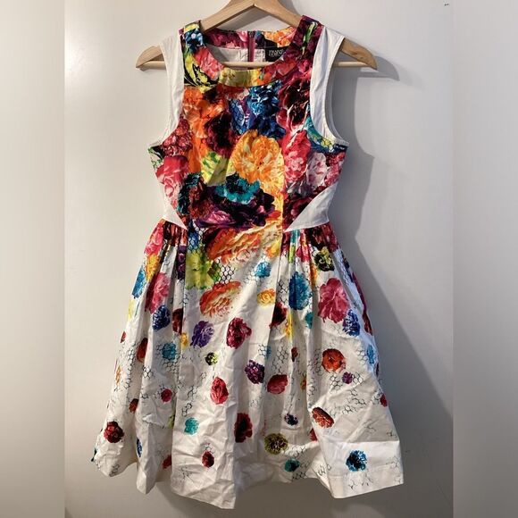 Prabal Gurung X Target Yellow Red Pleated A-Line Sundress Size 2 - Picture 4 of 16